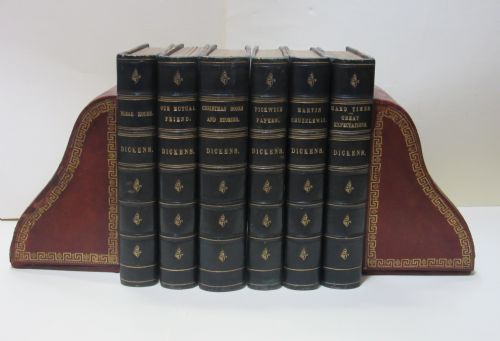 Pair of Dreyfous Weighted Leather Bookends C1910