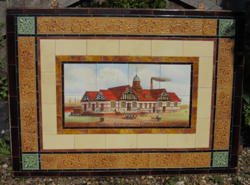 Unusual Large Congleton Dairies Tiled Panel C1910