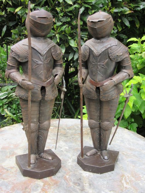 Two Model Tin Plate Suits of Armour C1920