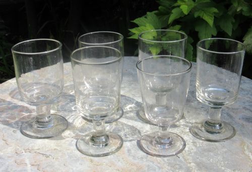 Harlequin Set of Six English Rummers
