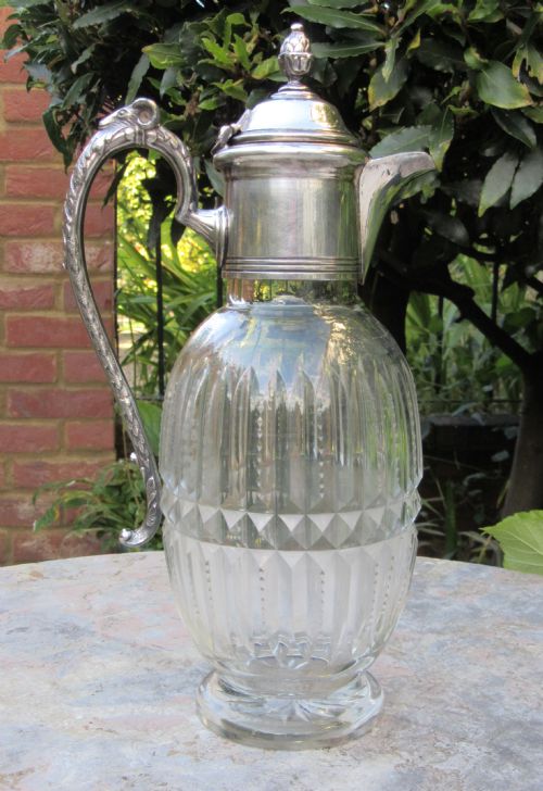 Victorian Cut Glass Claret Jug C1890