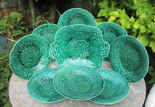 English Majolica Dessert Service C1850