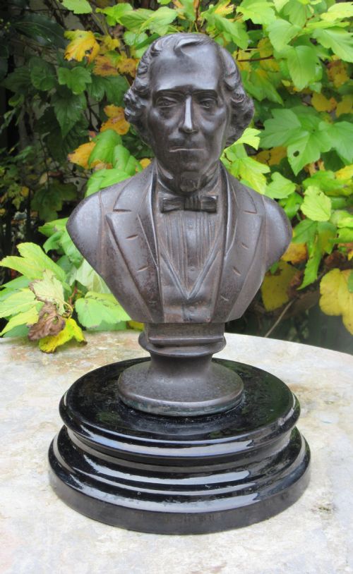Cast Iron Bust of Disraeli Lord Beaconsfield