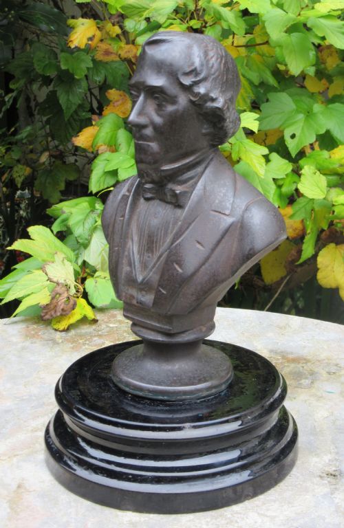 fig 1. CAST IRON BUST OF DISRAELI LORD BEACONSFIELD