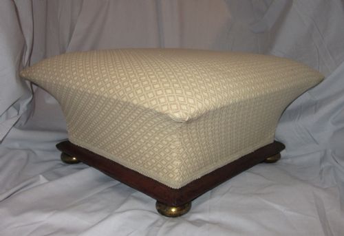 Generous Early Victorian Mahogany Footstool C1840