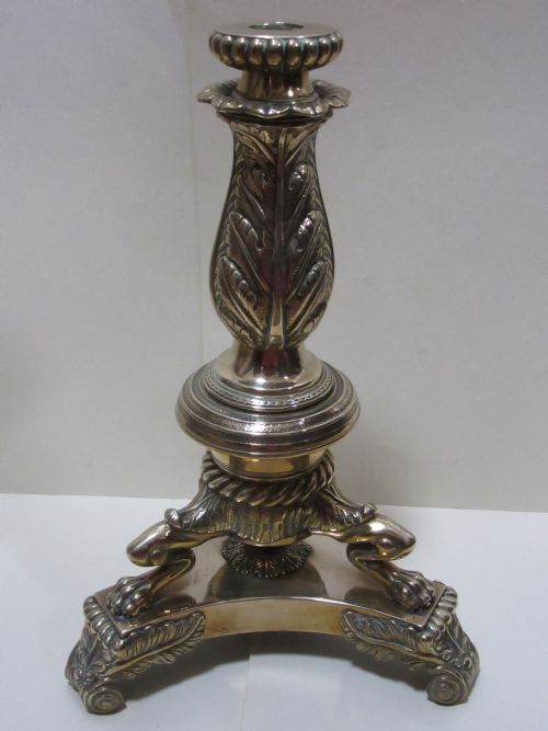 Fine Antique Brass Lamp Base C1840
