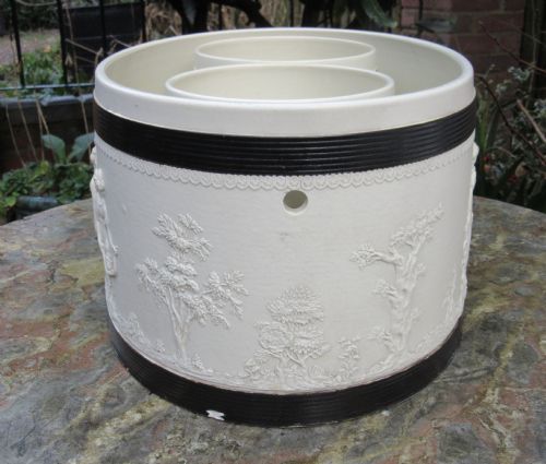 RARE ENGLISH ADAMS STONEWARE WINE COOLER C1820 - ADDITIONAL PHOTO 2
