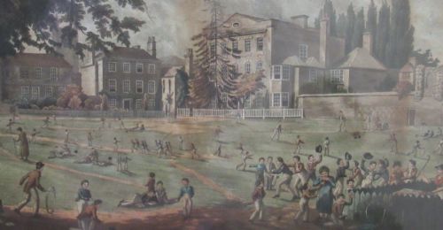 fig 1. READING SCHOOL GEORGIAN FRAMED PRINT c1820