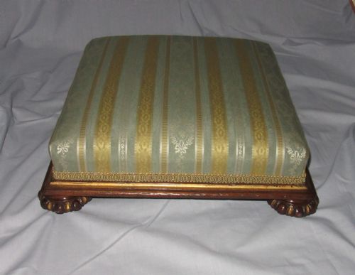 Walnut Parcel Gilt Footstool Circa 1830