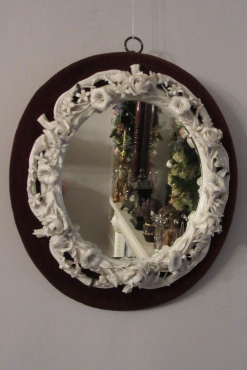 Victorian Porcelain Soane & Smith London Mirror C1880