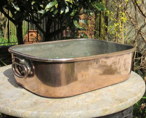 Good Georgian Copper Two-handled Pan