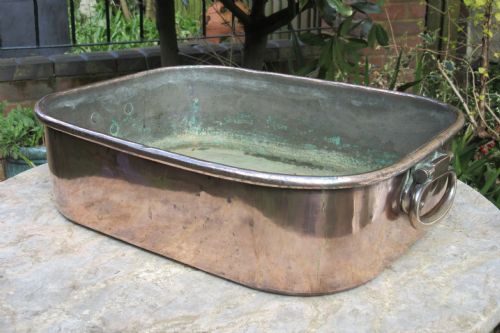 fig 1. GOOD GEORGIAN COPPER TWO-HANDLED PAN