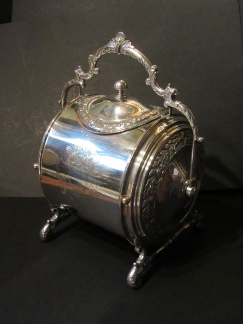 Edwardian Silver Plated Biscuit Box