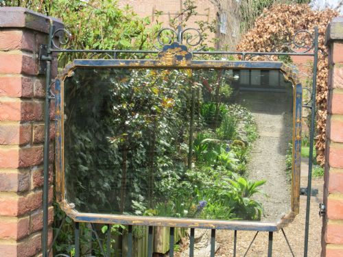 Blue Lacquered Chinoiserie Mirror C1920