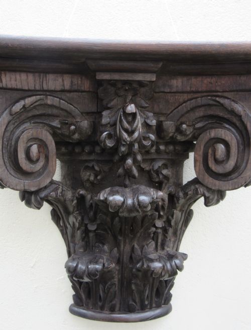 Early 19th Century Carved Oak Capital