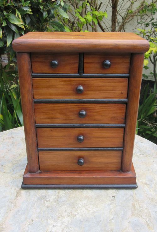 Victorian Country Pine Apprentice Miniature Chest of Drawers