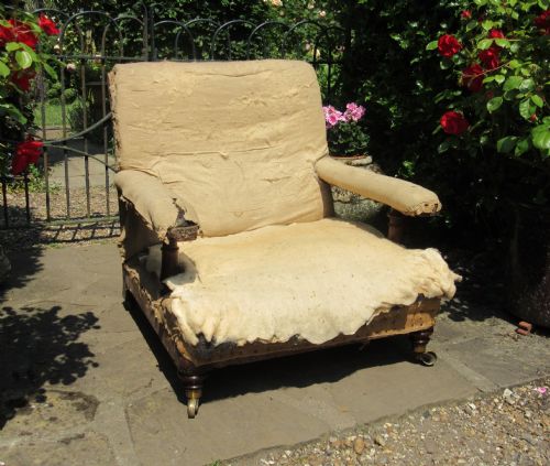 English Holland & Sons Open Armchair C1850