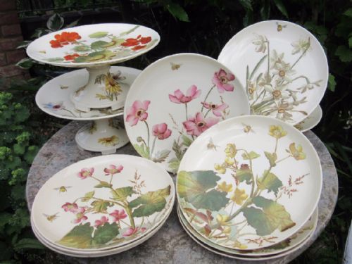 George Jones 12 Piece Dessert Service Familiar Hoj Flowers