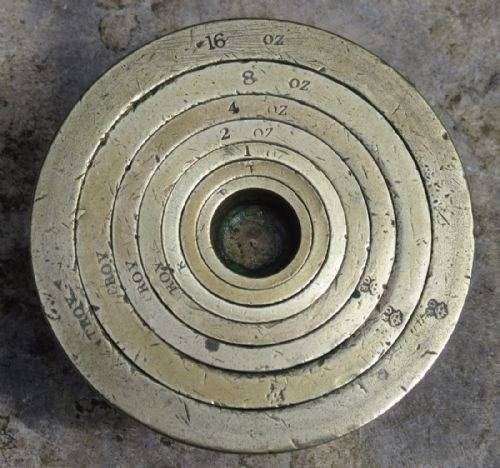 Set of Seven Gr Brass Nesting Weights
