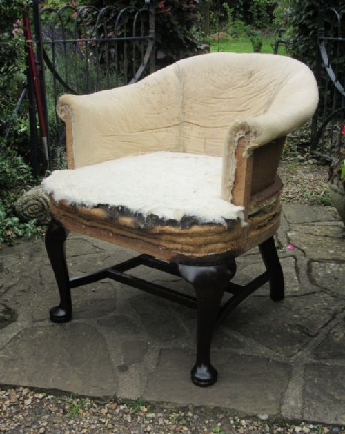 fig 1. GOOD GEORGIAN STYLE MAHOGANY CLUB or DESK CHAIR