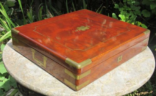 Victorian Brass Bound Mahogany Box C1860