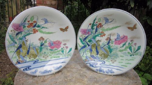 Two Chinese Quail Pattern Chargers C1820