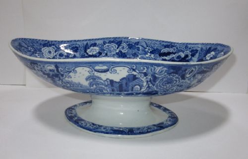 Early 19th Century English Blue & White Pottery Comport