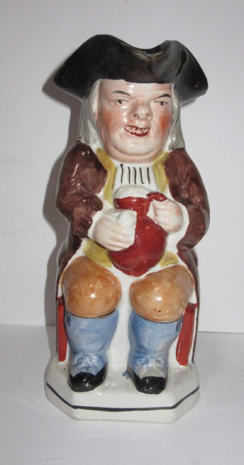 English Staffordshire Pottery Toby Jug
