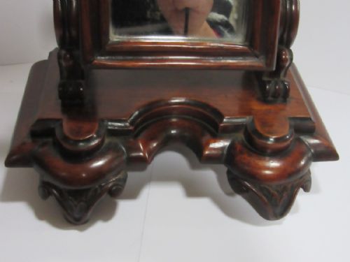 RARE MINIATURE MAHOGANY DRESSING MIRROR CIRCA 1860 - ADDITIONAL PHOTO 3