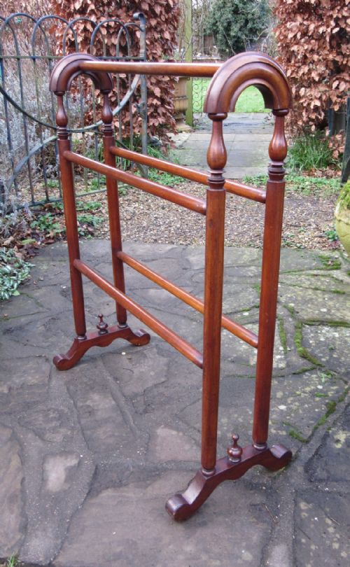 Good Victorian Mahogany Towel Rail Circa 1860