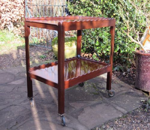 Jas Shoolbred Mahogany Two Tier Trolley Buffet