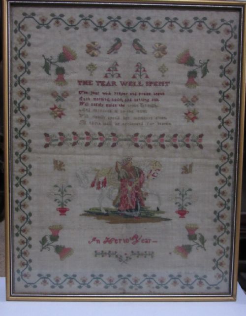 Georgian Sampler Anne Bentley Aged 10 the Year Well Spent