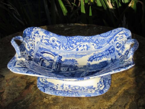 Copeland Spode Blue & White Italian Pattern Comport C1910
