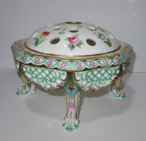 Victorian Minton Porcelain Pot Pourri 1864
