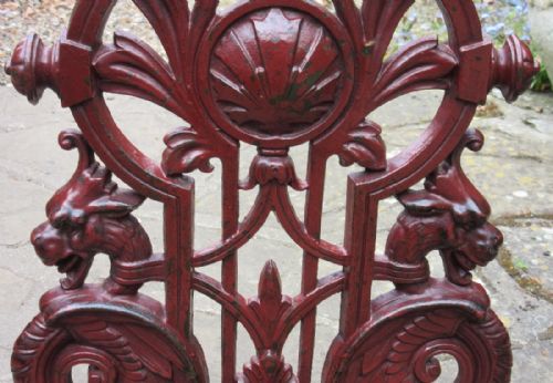 SUPER VICTORIAN CAST IRON STICK STAND 1877 - ADDITIONAL PHOTO 2