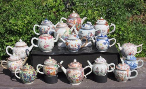 Collection of 18th Century Chinese Porcelain Teapots