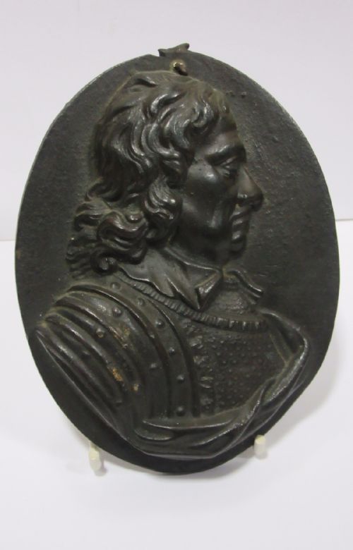 19th Century Bronze Plaque of Oliver Cromwell