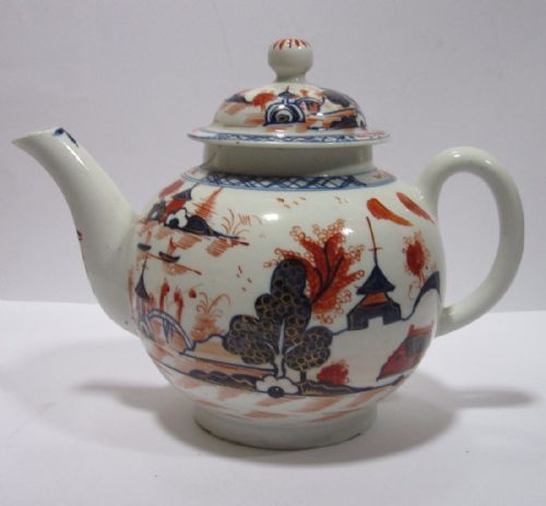 Lowestoft Porcelain Doll's House Pattern Teapot C1770