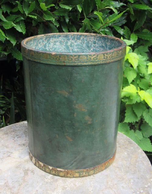 1920s Country House Style Leather Bin