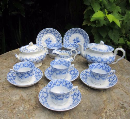 Child's Complete Victorian Pottery Tea Set by Charles Meigh