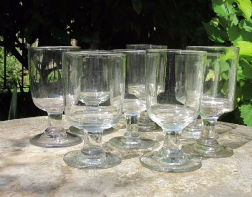 Harlequin Set of 8 English Victorian Rummers C1880