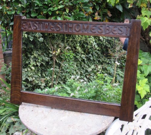 Arts & Crafts Liberty's Style Oak Mirror 'East West Homes Best'