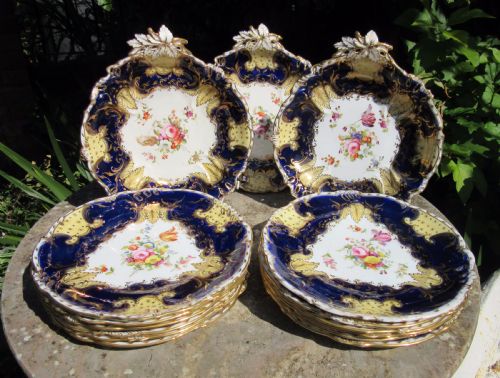 Fine Coalport Porcelain Dessert Service Pattern 2/341 C1820