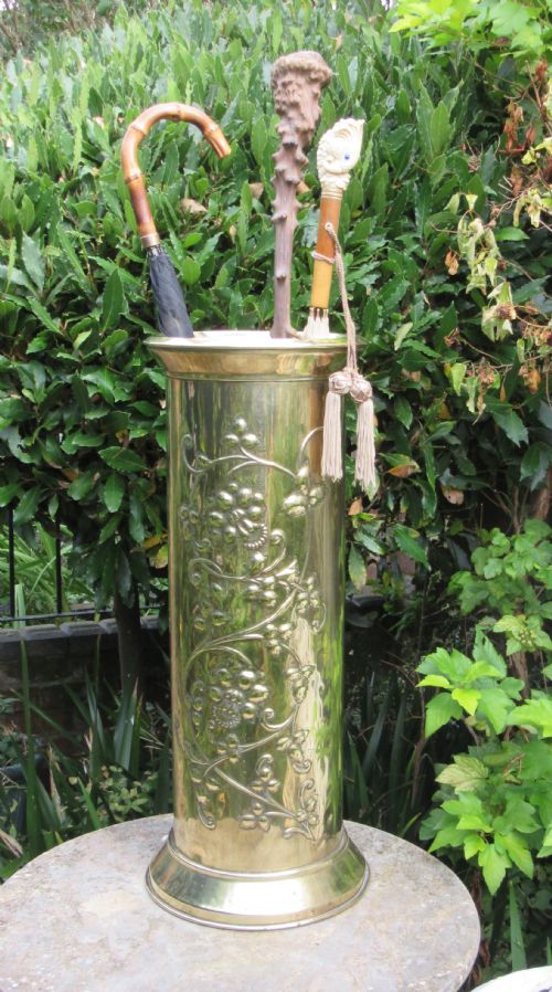 Edwardian Brass Stick Stand Umbrella Stand C1910