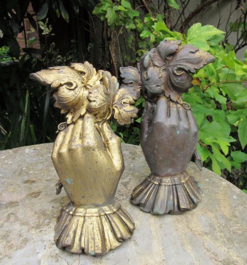 Pair of Antique English Ormolu Wall Ornaments