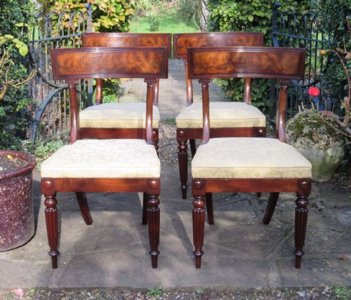 Fine Set of Four William IV Mahogany Dining Chairs