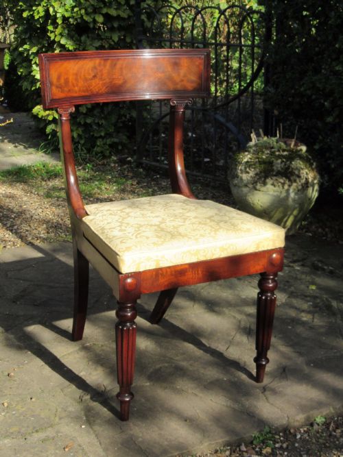 fig 1. FINE SET OF FOUR WILLIAM IV MAHOGANY DINING CHAIRS