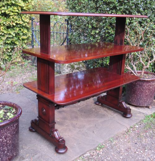 FINE WM IV MAHOGANY METAMORPHIC SERVING TABLE BUFFET C1830 - ADDITIONAL PHOTO 5