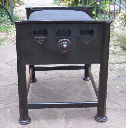 fig 1. ARTS & CRAFTS LIBERTY STYLE ADJUSTABLE PIANO STOOL c1890