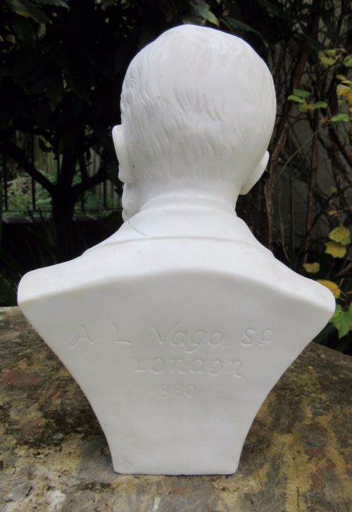 fig 1. A.L.VAGO PARIAN BUST OF PHRENOLOGIST R.B.D. WELLS c1880